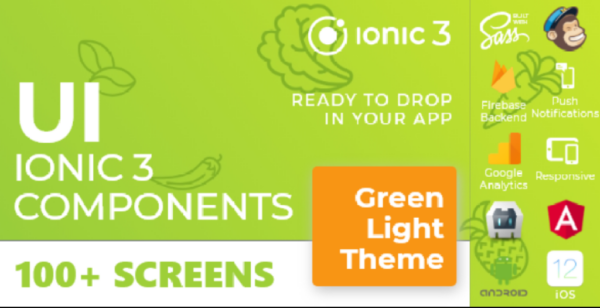 Green Light – Ionic 3 / Angular 6 UI Theme / Template App – Multipurpose Starter App