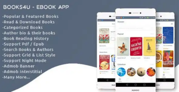 Books4u 1.3 Android Ebook App + Admin panel