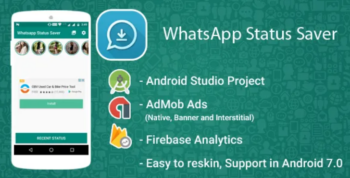 Whatsapp Status Downloader and Saver With Admob Ads + Google Analytics + Firebase