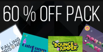 60% OFF Pack- 5 Games -Mr jetman-Falling Prisonner-Bounce Jumper-Robot Space-CuteBunny Run