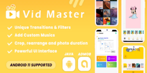 Vid Master – Movie & Slideshow Maker (Android 11 Supported)