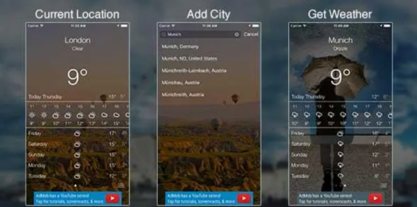 iOS Weather App with AdMob v1.5