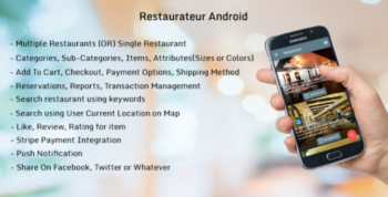 Restaurateur Android v1.0.14 (Full Application For Restaurant Platform)