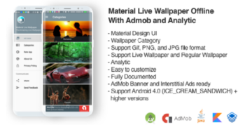 Material Wallpaper Offline With AdMob and Analytic