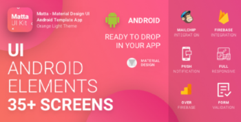 Matta – Material Design Android UI Template / Theme App