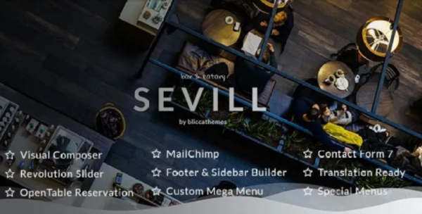 Sevill – Restaurant Cafe WordPress Theme