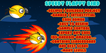 Speedy Flappy Bird – Game template Admob Leaderboard buildbox & eclipse