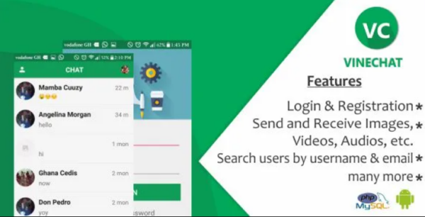 VineChat – Material Android Chat Application + Server