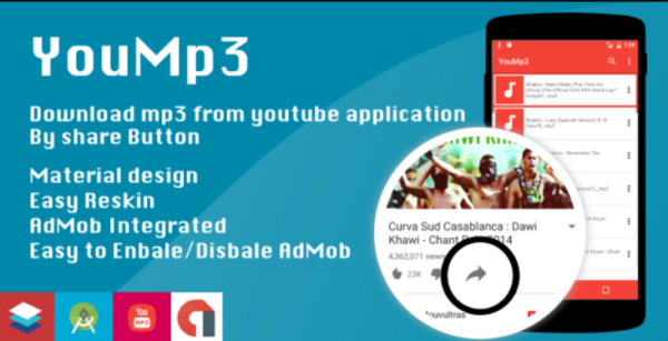 YouMp3 v1.3 Download mp3 from share button
