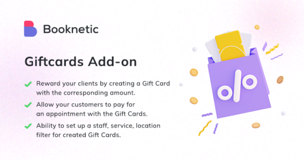 Giftcards add-on for Booknetic – WordPress Booking Plugin for Appointment Scheduling 1.1.2