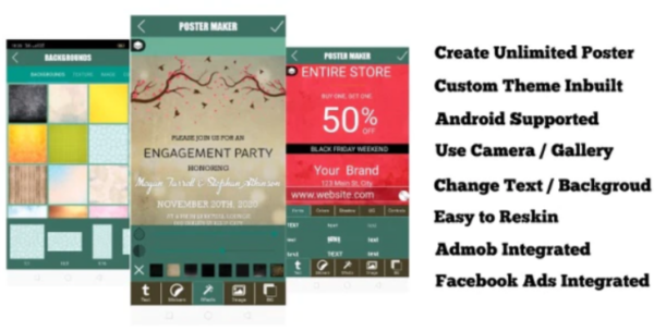 Poster Maker, Photo Collage, Flyer Designer, Ads Page Designer