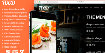 Food WordPress Multi-Purpose Restaurant WordPress Theme
