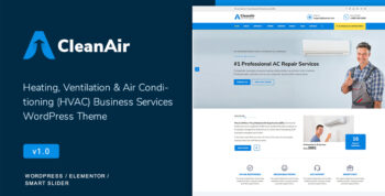 CleanAir HVAC Services Company WordPress Theme