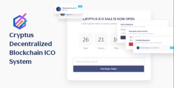 Cryptus – ICO Blockchain System with Solidity and Web3.js