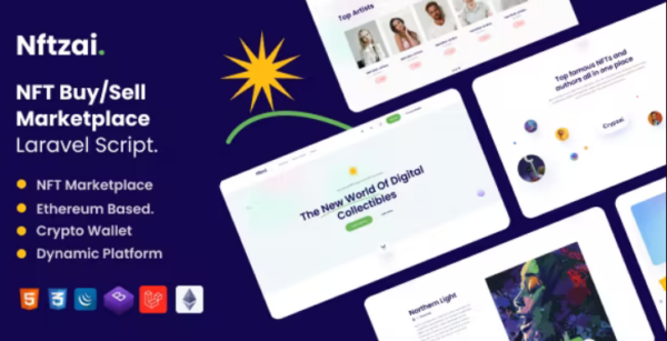 Nftzai – NFT Buy/Sell Marketplace Laravel Script 3.1