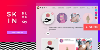SKIN – Gradient-Powered Creative Blog & Shop WordPress Theme 4.1