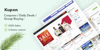 KUPON – Coupons / Daily Deals / Group Buying – Marketplace WordPress Theme 1.27