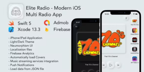 Elite Radio – Modern iOS Multi Radio App
