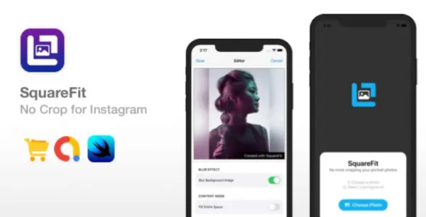 SquareFit – No Crop for Instagram | iAP & Ads