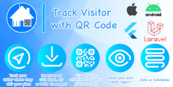 Track Visitor with QR (Laravel + Flutter)