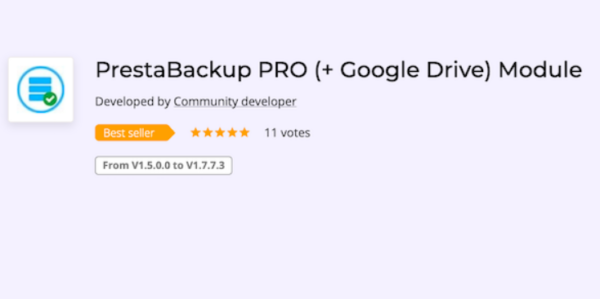 PrestaBackup PRO (+ Google Drive) Module