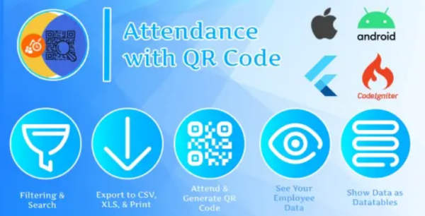 Attendance with QR code – Flutter (Android & IOS) + System Management