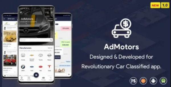 AdMotors For Car Classified BuySell Android App with Chat – Full App with Backend 2.3