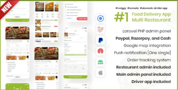 Grocery, Food Delivery Mobile App with Web Panels 2.1