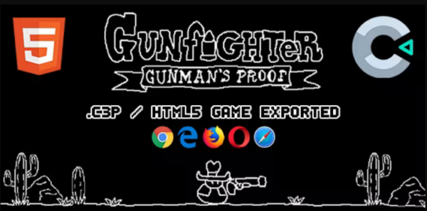 Gunfighter Gunman’s Proof HTML5 Game – Contruct 3 (.c3p)