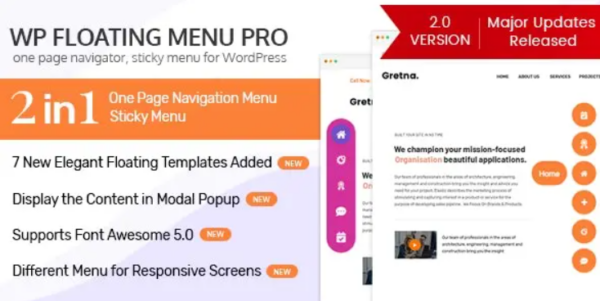 WP Floating Menu Pro – One page navigator, sticky menu 2.1.3