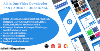 Total Video downloader – FAN – ADMOB – ONESIGNAL – INAPP Purchase 4.0