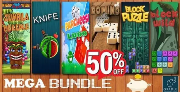 Bundle 7 GAMES – Gradle (Admob + GDPR + Android Studio)