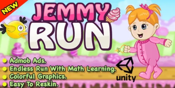 Jemmy Run + Endless Run With Learning + Unity Game For IOS & Android