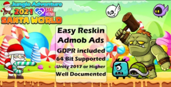 Super Jungle Adventure Santa World 2021 – Full Unity Game GDPR ADMOB ADS