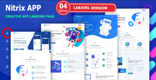 Nitrix – Laravel App Landing Page