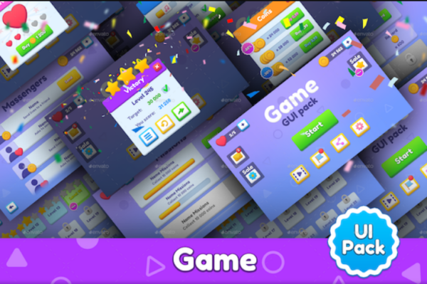 Purple GUI game pack