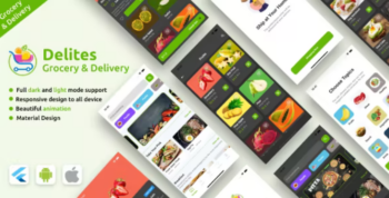 Grocery, Food Order & Delivery Android App Template + iOS App Template – Flutter – Delites