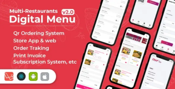 Chef – Multi-restaurant Contact less Digital Menu Admin Panel with – React Native Android + ios 2.1