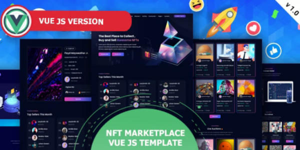 Novally – Vue JS NFT Marketplace Template