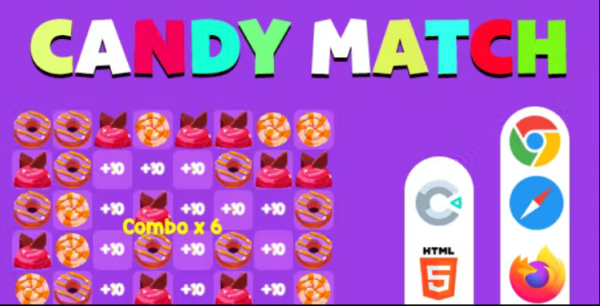 Candy Match – HTML5 Game (Construct3)