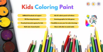 Android KIDS Coloring Paint – AdMob, Facebook ads