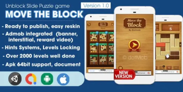 Move The Block – Unblock Game Unity Complete 1.2