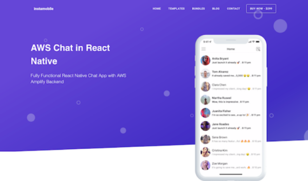 AWS Chat in React Native – Instamobile