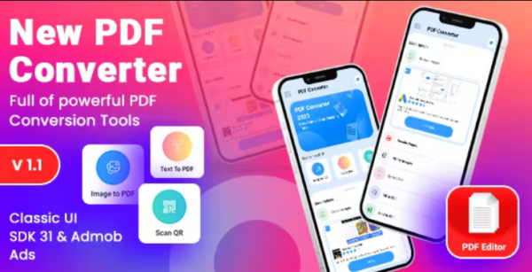 Android PDF Converter & PDF Reader with Admob Ads