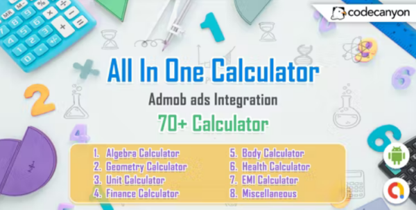 Calculator App – All in one calculator app (Finance, Health, Algebra, Geometry, Unit, Loan, Emi )