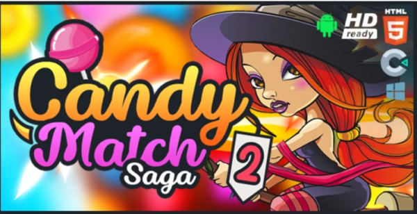 Candy Match Saga 2 HTML5 Game Construct 3