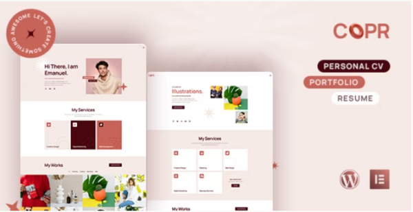 Copr - One Page Personal Portfolio, CV and Resume WordPress Theme