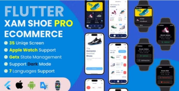 Flutter XamShoe Pro eCommerce + Flutter | Apple Watch