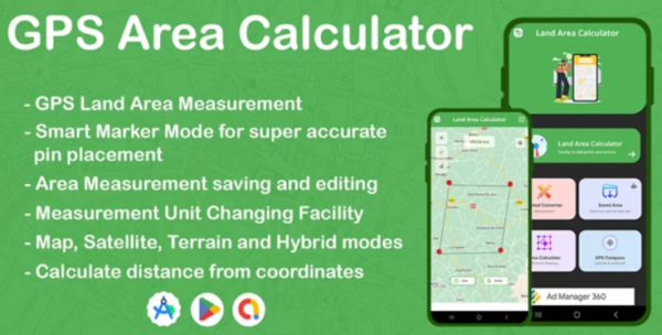 GPS Area Calculator - Land Area Calculator - GPS Land Area Measurement - Land Field Area Calculator