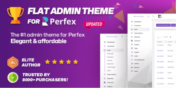 Perfex CRM - Flat Theme for Admin (Backend) Interface 1.0.3